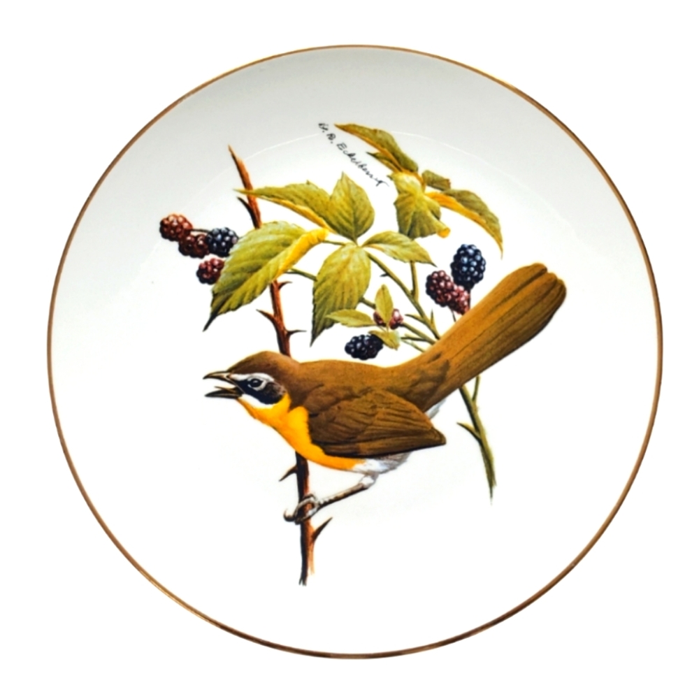 AVON special edition Yellow-Breasted Chat bird plate.